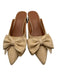 ASOS Design Shoe Size 8 Beige Pointed Toe Bow Detail Block Heel Mule Pumps Beige / 8