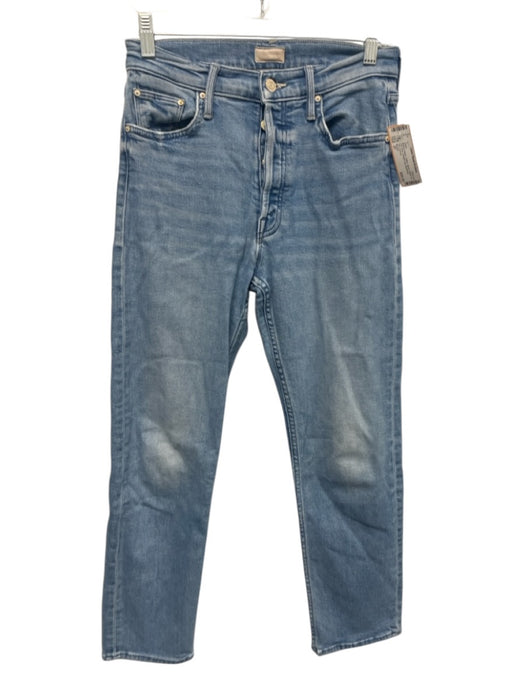 Mother Size 27 Medium Wash Cotton Denim Button Fly High Rise Straight Leg Jeans Medium Wash / 27