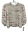 Hunter Bell Size S White, Black, Pink Cotton Blend 3/4 Sleeve Striped Tweed Top White, Black, Pink / S