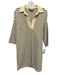 Tuckernuck Size S Navy Blue & White Cotton Long Sleeve Striped Collar Mini Dress Navy Blue & White / S