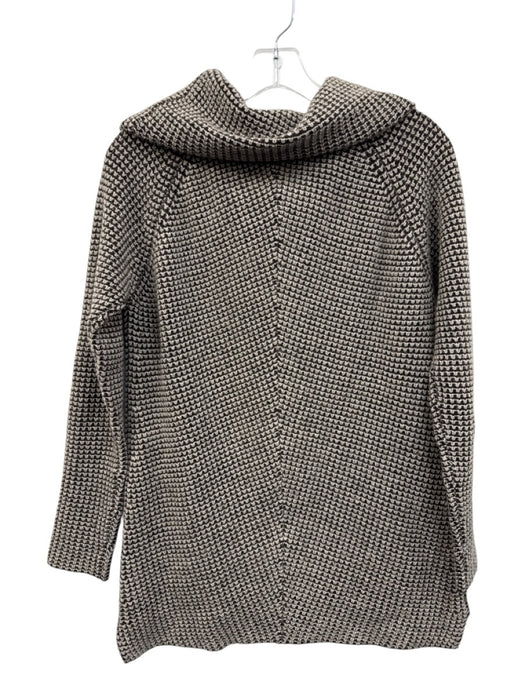 Olivia & Grace Size S Beige & Black Cashmere Waffle Knit Turtleneck Sweater Beige & Black / S