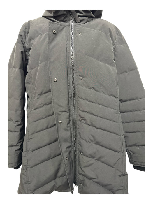 Canada Goose Size XL Black Polyamide Long Sleeve Quilted Button & Zip hood Coat Black / XL