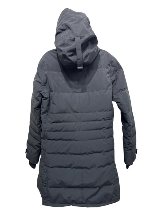 Canada Goose Size XL Black Polyamide Long Sleeve Quilted Button & Zip hood Coat Black / XL