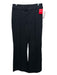 Spanx Size Large Black Rayon Blend Elastic Waist Flare Pintuck Pants Black / Large