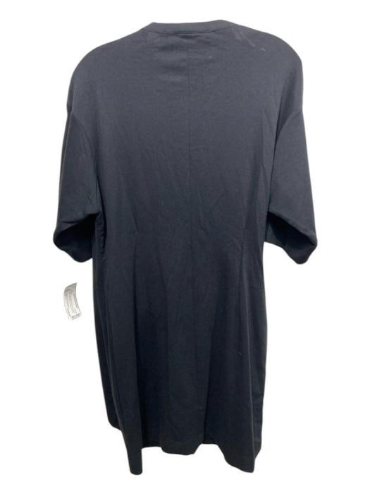 Victoria Victoria Beckham Size M Black Cotton Blend Shirt Dress Scoop Neck Dress Black / M