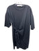 Victoria Victoria Beckham Size M Black Cotton Blend Shirt Dress Scoop Neck Dress Black / M