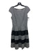 Lela Rose Size 8 Gray & Black Wool & Nylon Blend Boat Neck Sleeveless Dress Gray & Black / 8