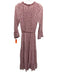 Misa Size S Mauve Pink Polyester 3/4 Bell Sleeve Floral Print Maxi Dress Mauve Pink / S
