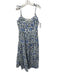 Mille Resort & Travel Size S Blue, Green, White Cotton Spaghetti Strap Dress Blue, Green, White / S