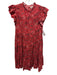 Ulla Johnson Size 6 Red & Multi Cotton & Rayon Ruffle Cap Sleeve Dress Red & Multi / 6
