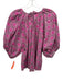 Rhode Size S Pink & Brown Cotton Puff 1/2 Sleeve Geometric Print Round Neck Top Pink & Brown / S