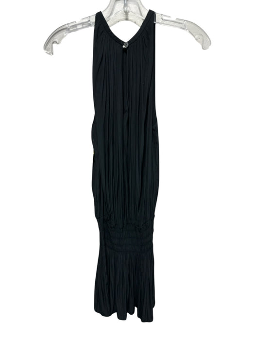 Ramy Brook Size S Black Polyester Sleeveless High Neck Keyhole Back Dress Black / S