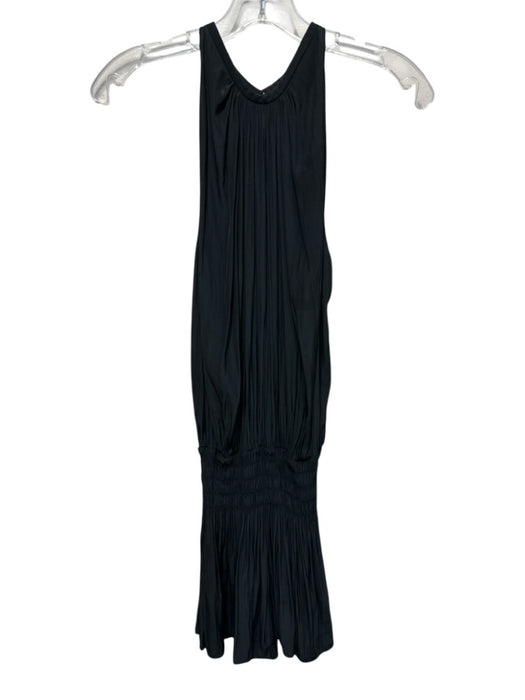 Ramy Brook Size S Black Polyester Sleeveless High Neck Keyhole Back Dress Black / S