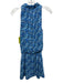 Ramy Brook Size S Mixed Blues Polyester Abstract Print Sleeveless V Neck Dress Mixed Blues / S