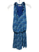 Ramy Brook Size S Mixed Blues Polyester Abstract Print Sleeveless V Neck Dress Mixed Blues / S