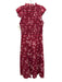 Sea New York Size 6 Mixed Reds Cotton Abstract Floral Smocked Bodice Dress Mixed Reds / 6