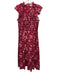 Sea New York Size 6 Mixed Reds Cotton Abstract Floral Smocked Bodice Dress Mixed Reds / 6