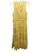 Cinq a Sept Size 8 Butter Yellow Cotton Blend Sleeveless Gathered Detail Dress Butter Yellow / 8