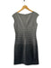 Carolina Herrera Size 6 Gray Wool Cap Sleeve Houndstooth Dress Gray / 6