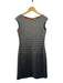 Carolina Herrera Size 6 Gray Wool Cap Sleeve Houndstooth Dress Gray / 6
