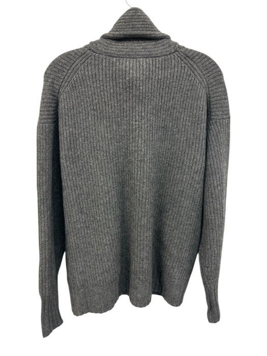 Veronica Beard Size S Dark Gray Wool & Cashmere Long Sleeve Knit Buttons Sweater Dark Gray / S
