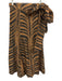 Marie Oliver Size M Black & Orange Linen & Viscose All Over Print Wrap Skirt Black & Orange / M