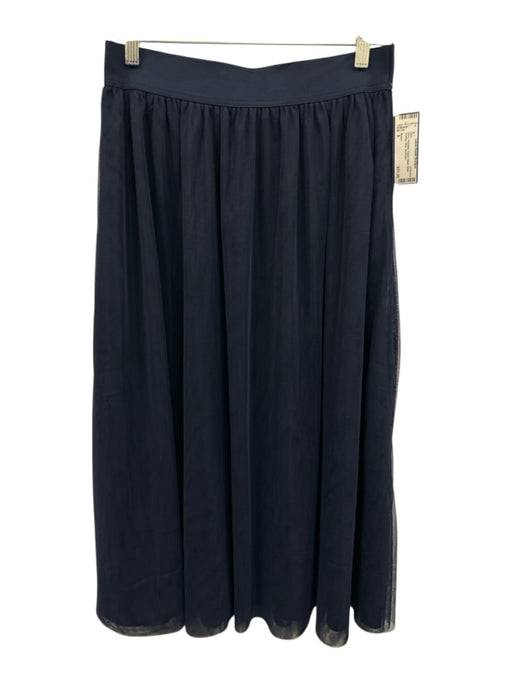 Boden Size 8 Navy Polyester Elastic Waist Sheer Overlay Maxi Skirt Navy / 8