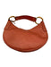 Gucci Orange Pebble Leather Hand & Shoulder Bag Zip Close Bamboo Hobo Bag Orange / M