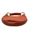 Gucci Orange Pebble Leather Hand & Shoulder Bag Zip Close Bamboo Hobo Bag Orange / M