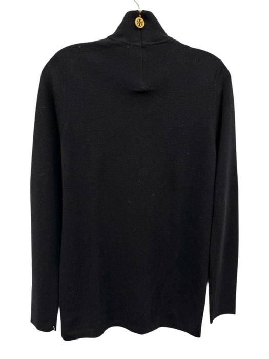 Tory Burch Size Est S Dark Navy Long Sleeve Mock Neck Zip Neck Knit Sweater Dark Navy / Est S