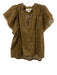 Birds of Paradis Size S Brown & Navy Cotton Cap Sleeve All Over Print Top Brown & Navy / S