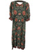 Farm Size M Green & Multi Viscose Short Puff Sleeve Maxi Floral V Neck Dress Green & Multi / M