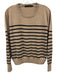 Jenni Kayne Size S Brown & Navy Wool & Cotton Long Sleeve Striped Sweater Brown & Navy / S