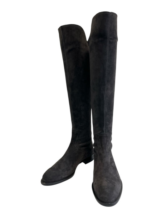 LAVORAZIONE ARTIGIANA Shoe Size 38 Dark Gray Leather Suede Knee High Boots Dark Gray / 38