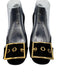 Gucci Shoe Size 38 Black Suede leather Block Heel Buckle Gold Hardware Pumps Black / 38