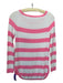 Lilly Pulitzer Size S Pink & White Cotton Blend Striped Knit Long Sleeve Sweater Pink & White / S