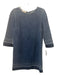 Stella McCartney Size 44 Med Wash Cotton Denim Round Neck 3/4 Sleeve Dress Med Wash / 44