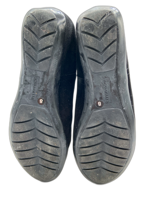 Aquatalia Shoe Size 8 Black Suede Stretch Panel Wedge Ankle Booties Black / 8