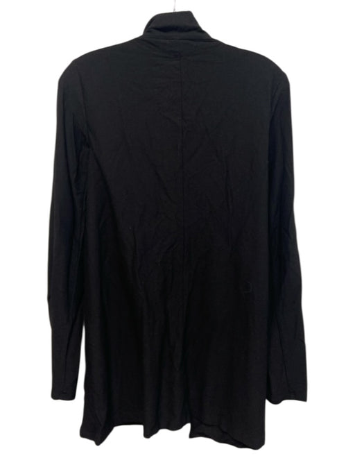 Eileen Fisher Size PS Black Rayon Blend Crepe Pockets 3/4 Length Sweater Black / PS