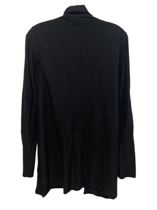 Eileen Fisher Size PS Black Rayon Blend Crepe Pockets 3/4 Length Sweater Black / PS