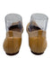 Tory Burch Shoe Size 8 Tan & Gold Patent Leather gold logo Round Toe Flats Tan & Gold / 8