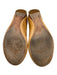 Tory Burch Shoe Size 8 Tan & Gold Patent Leather gold logo Round Toe Flats Tan & Gold / 8