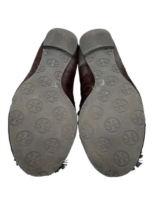 Tory Burch Shoe Size 8 Brown & Gold Pony Hair Gold hardware Tassel Flats Brown & Gold / 8