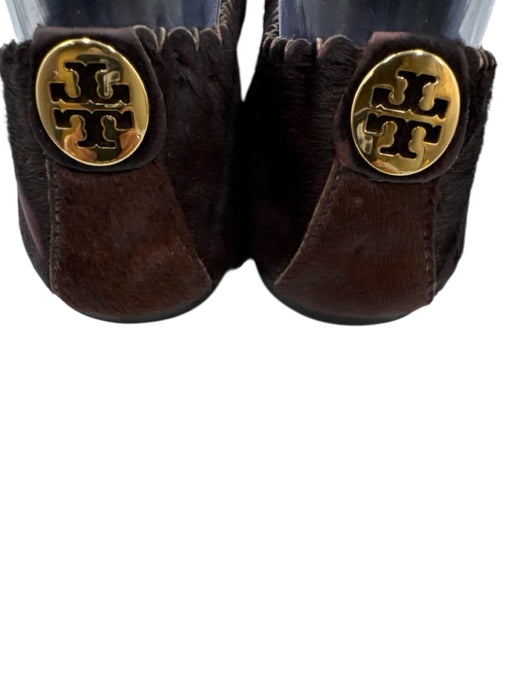 Tory Burch Shoe Size 8 Brown & Gold Pony Hair Gold hardware Tassel Flats Brown & Gold / 8