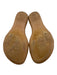 Andre Assous Shoe Size 8 white & tan Leather Raffia Straps Round Toe Sandals white & tan / 8