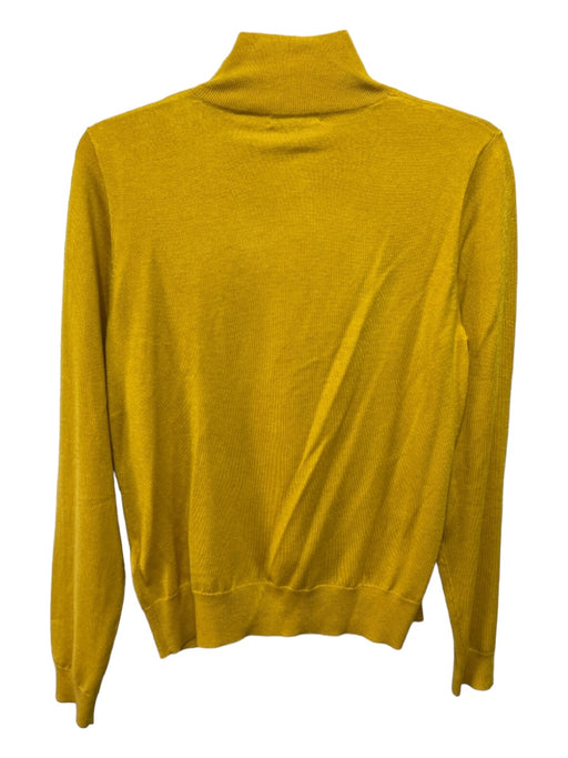 J Crew Size S Yellow Lyocell blend Mock Neck Long Sleeve Button Neck Sweater Yellow / S