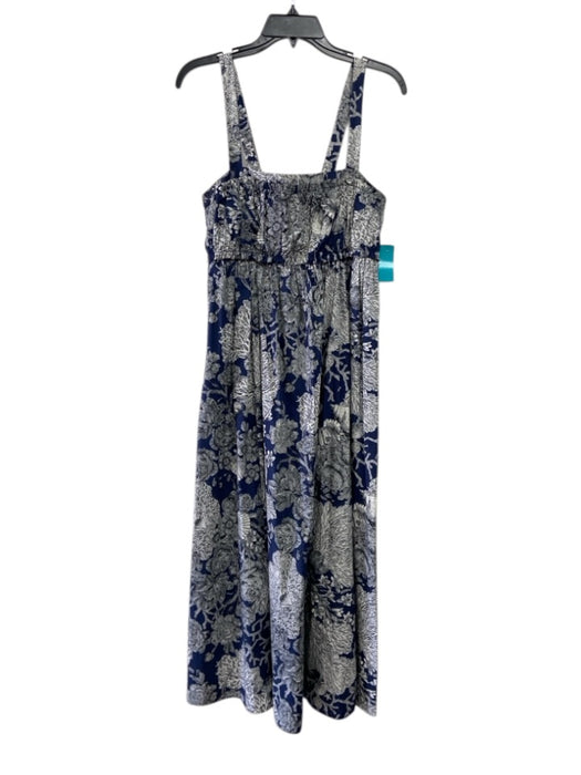J Crew Collection Size 4 Navy White Black Cotton Floral Sleeveless Shell Dress Navy White Black / 4