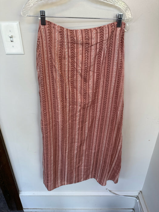 Vanessa Bruno Size 34/XS Mauve & White Cotton Blend Long Sleeve Maxi Skirt Set