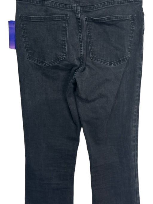 Madewell Size 26 Black Cotton Denim Raw Hem Bootcut Jeans Black / 26