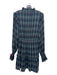 The Fifth Label Size Medium Green, Blue & Red Polyester Plaid Long Sleeve Dress Green, Blue & Red / Medium